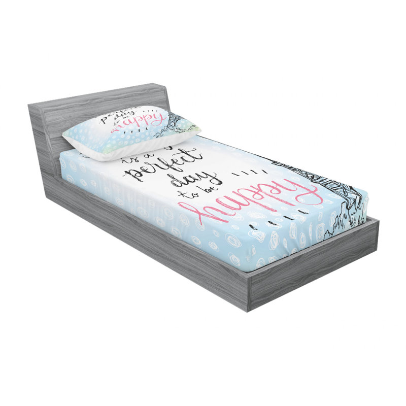 Microfiber Sheet Set, Twin Sheet Set with Fitted Sheet