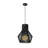 1-Light Modern Black Unique/Statement Hand-Woven Rattan Chandelier Bubble Trasitional Cylinder Medium Natura Pendant Light For Bedroom