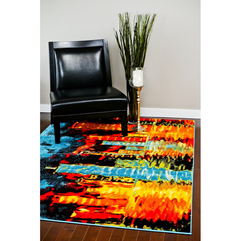 Fawley Abstract Indoor Rug, Rectangle 7' x 10'