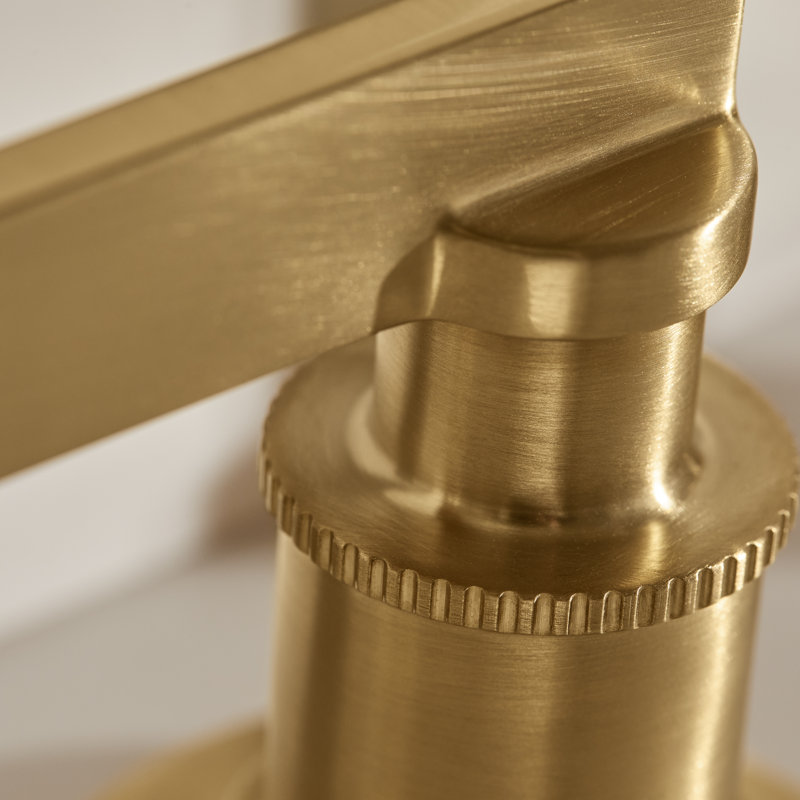 Castia by Studio McGee Widespread Bathroom Sink Faucet 1.2 GPM, Vibrant Brushed Moderne Brass