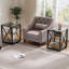 Ensemble de 2 tables de chevet modernes pour chambre à coucher et salon, plateau en panneau de fibres à densité moyenne en bois trempé et bois naturel, table d'appoint de style industriel-1933970995-1943625987