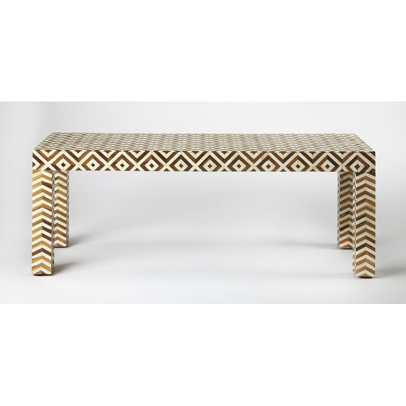 Crispin Wood & Bone Inlay 48"W Bench