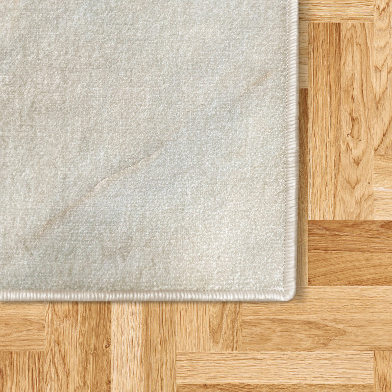 Tapis décoratif à longues fibres en polyester à haute densité de marbre, Tapis de couloir 2 pi x 5 pi