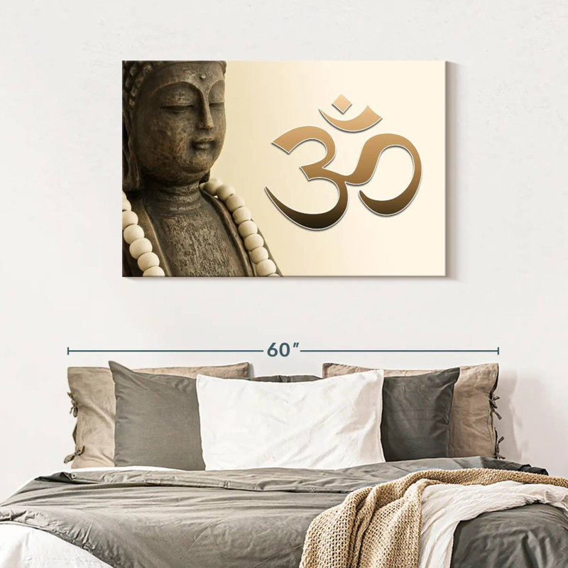 Adella Buddha Om Sign, 30" H x 45" W