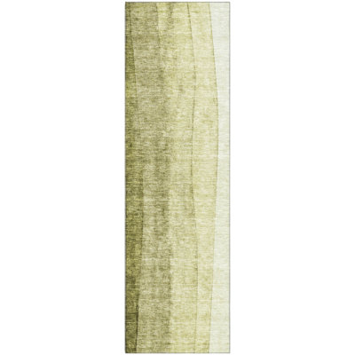 Premium Machine Washable Prisco Olive Rug