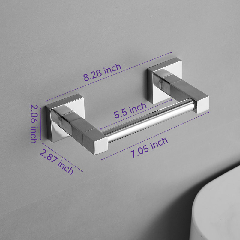 Porte-papier hygiénique pivotant double Radiance, Chrome poli