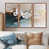 Toile avec cadre flottant brun