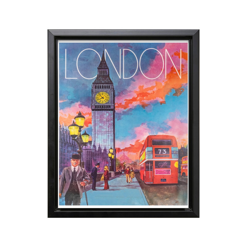 London City, Cadre noir, Canevas, H 08 po x l 10 po