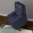 Velour Power Lift Chair In Lugano Indigo