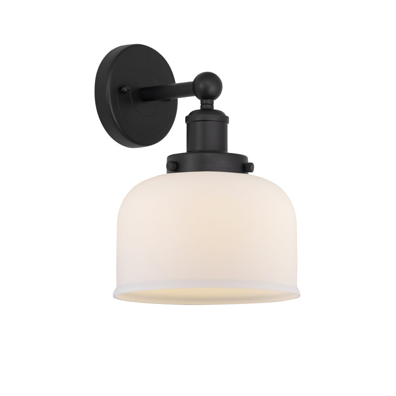 Cetronia Steel Armed Sconce, Matte Black, Matte White