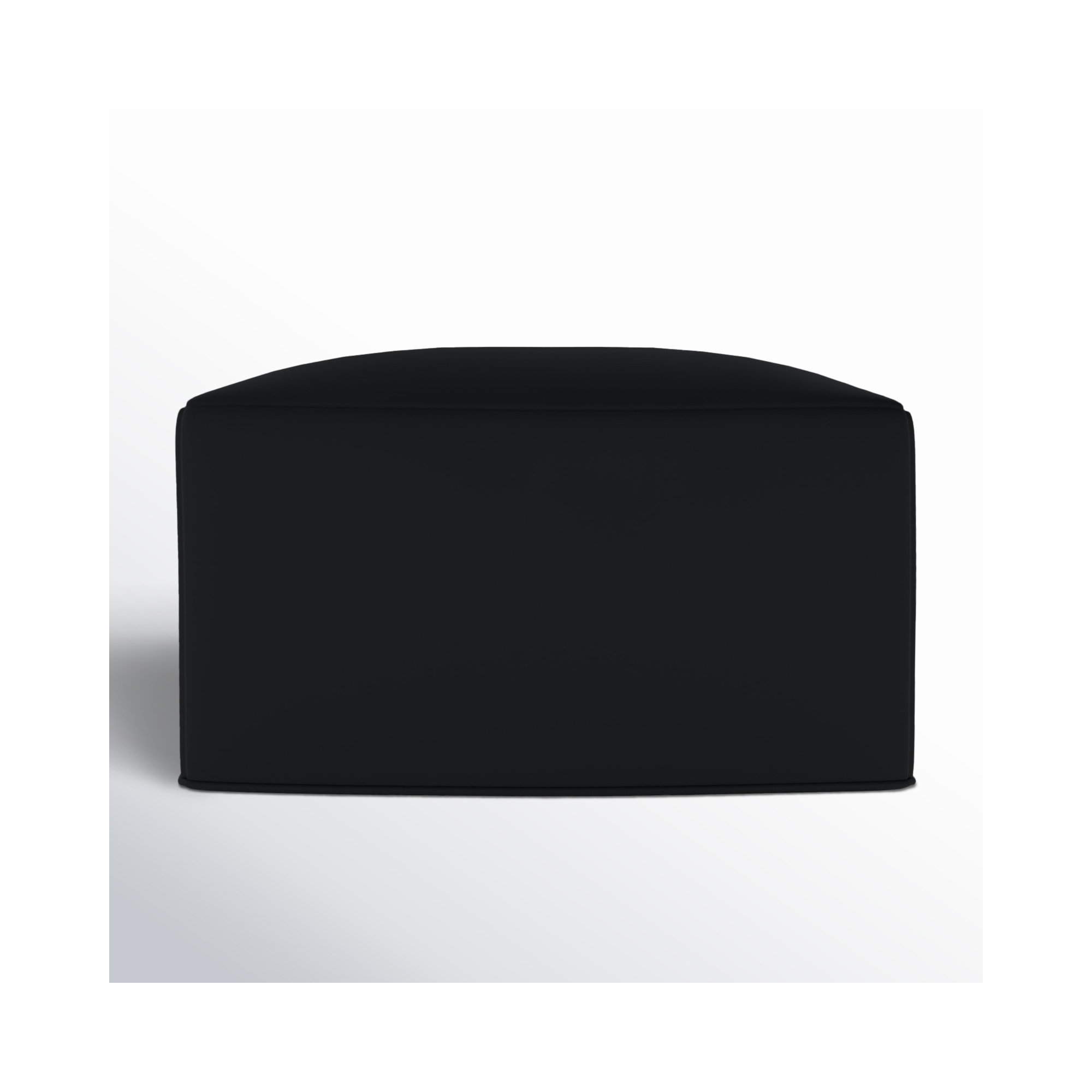 Praia Sunbrella Outdoor Ottoman, Canvas Black Sunbrella® Canvas