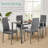 Hekimhan 5-Piece Kitchen Dining Table Set w/ Glass Tabletop, 4 Faux Leather Chairs-347575863-351290950