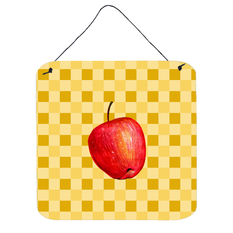 Décoration murale pomme sur basketweave