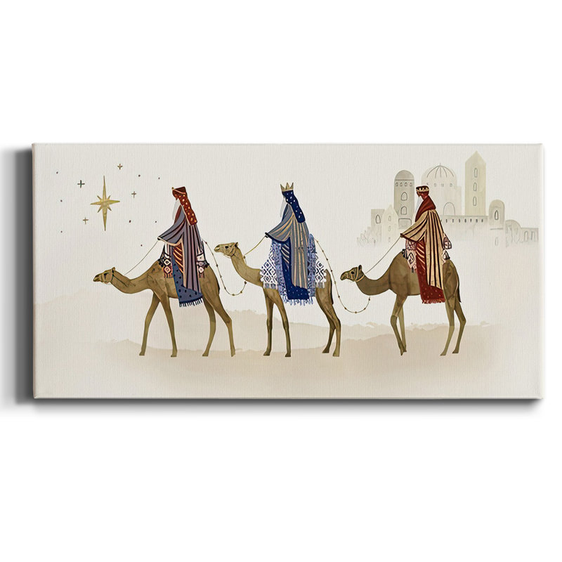 «Away In A Manger Collection D Premium», toile tendue avec châssis - prête à être accrochée, H 16 po x l 32 po x P 1,5 po