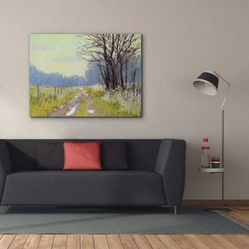 «Spring Warm Up» par Carol Strock Wasson, art mural sur toile, H 40 po x l 54 po x P 1,5 po