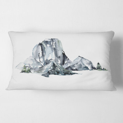 Housse de coussin rectangulaire et insert Minimalistic Landscape of Mountains and Forest