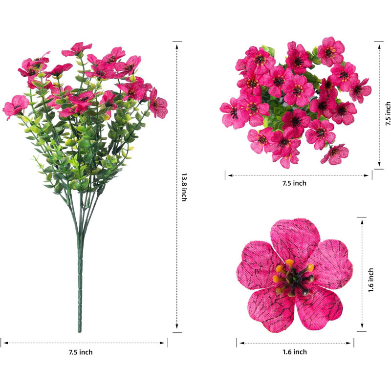 12 faisceaux de marguerites artificielles avec eucalyptus