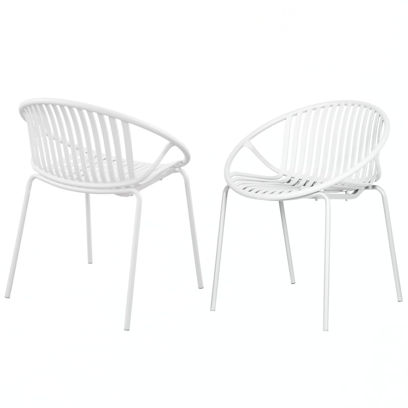 Chaises de table à manger pour patio, Blanc