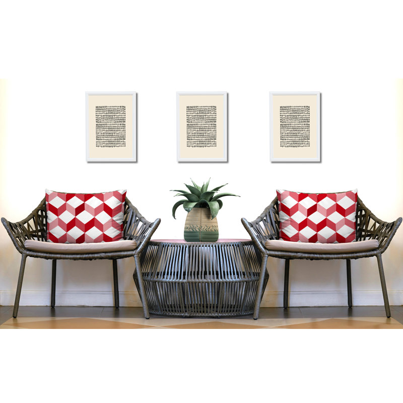 Housse et insert de coussin rectangulaire en polyester pour l'intérieur et l'extérieur, Rouge