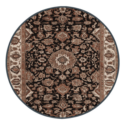 Machine Washable Persian Brown Area Rug