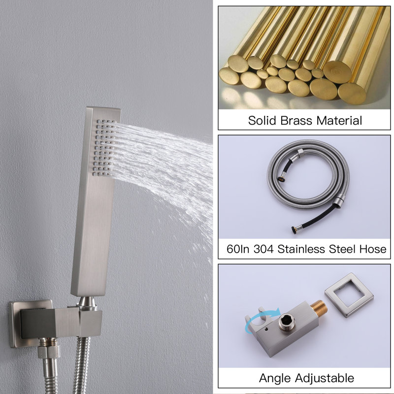 All-In-One Kit with Rough in-Valve, Brushed Nickel