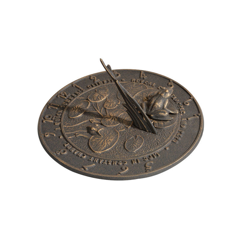 Frog Sundial, Oil Rubbed Bronze
