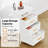 3 - Drawer Dresser With 2-Tier Open Shelf, Dresser With Power Outlet & LED, 17.32"H Dresser For Bedroom White-1858290503