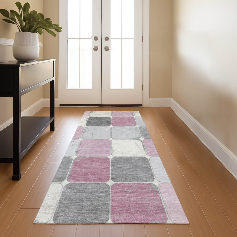 Premium Machine Washable Tiana Geometric Rug, Runner 2'3" x 7'6"