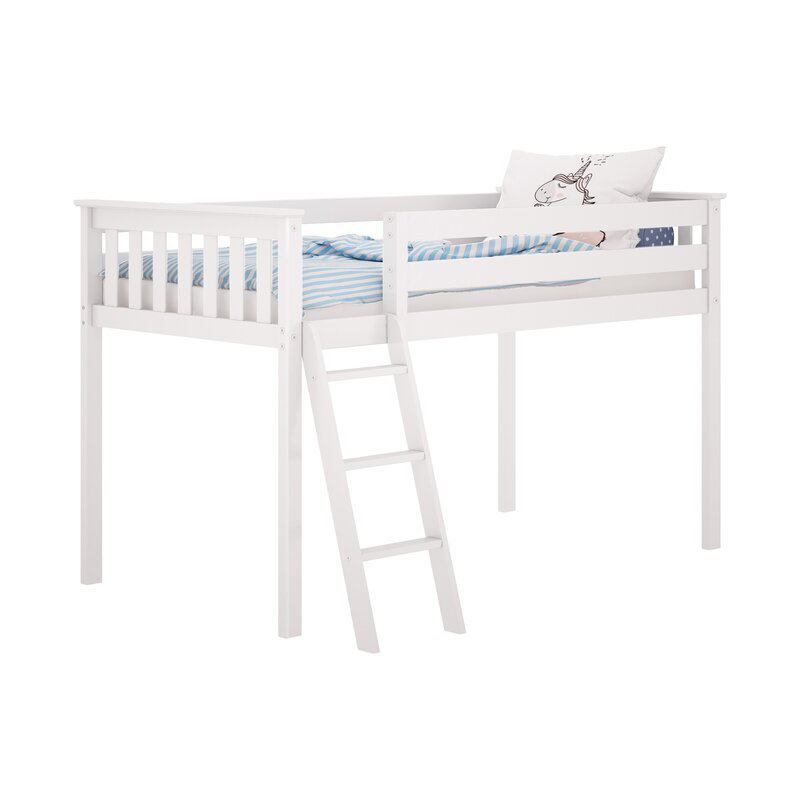 Jaquelinee Kids Twin Loft Bed, White