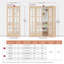 Porte pliante en verre massif non fini avec trousse de quincaillerie d'installation-116842301-116842298