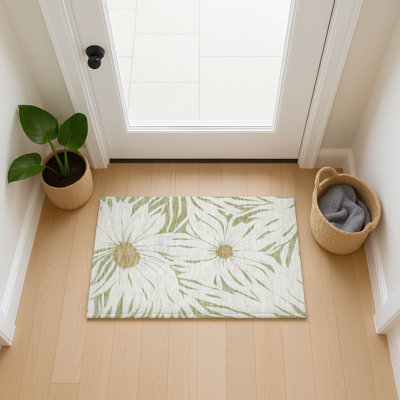Machine Washable Indoor/Outdoor Oliveras ACN2263 Floral Rug