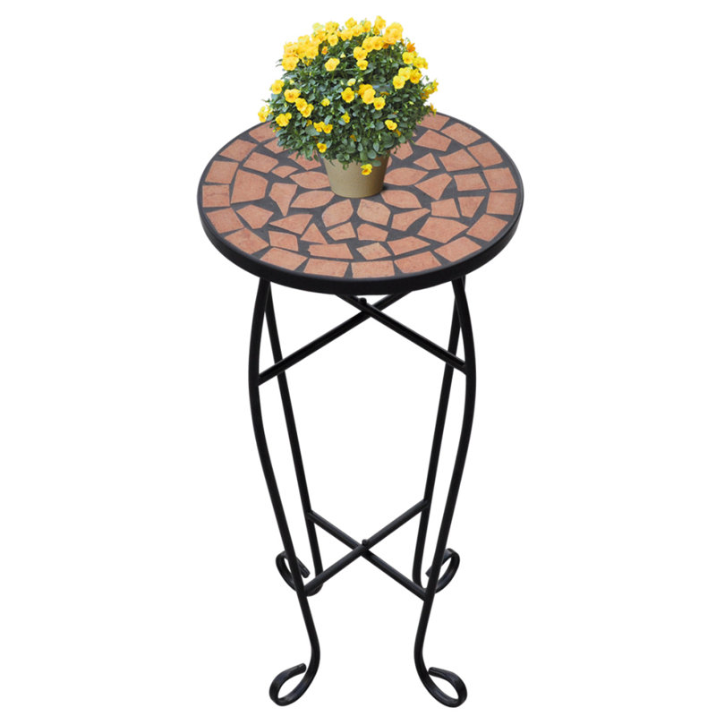 Side Table, Terracotta/Black