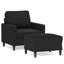  Canapé avec repose-pieds noir-459953841