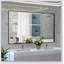 Miroir de salle de bain rectangulaire surdimensionné moderne avec cadre, grand miroir mural pour diverses pièces, durable et polyvalent-1375767892