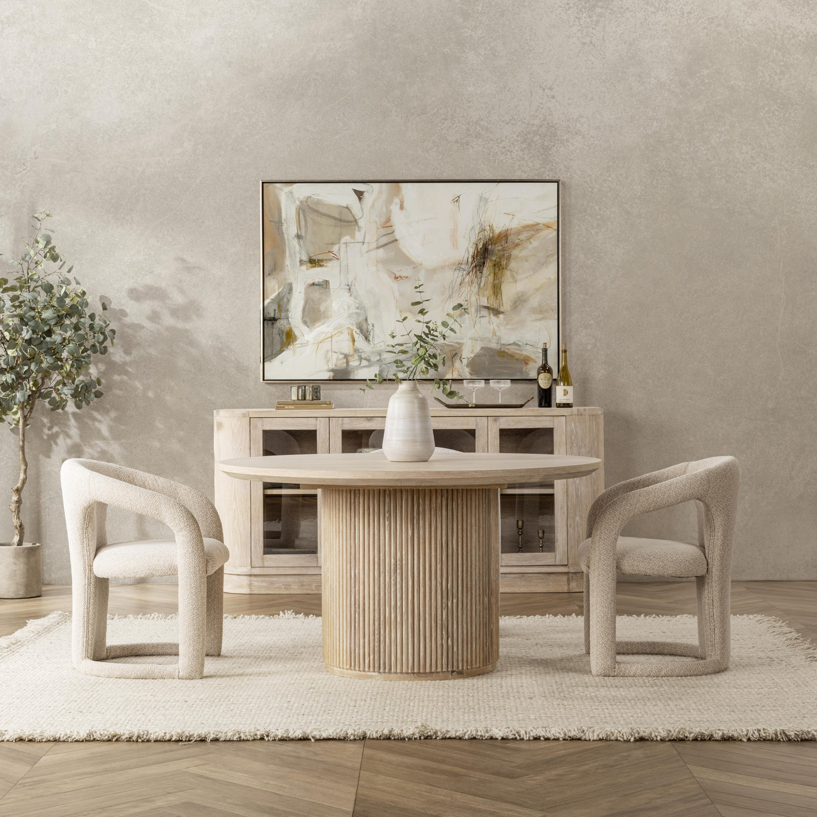 Vander 55" Dining Table, Cream