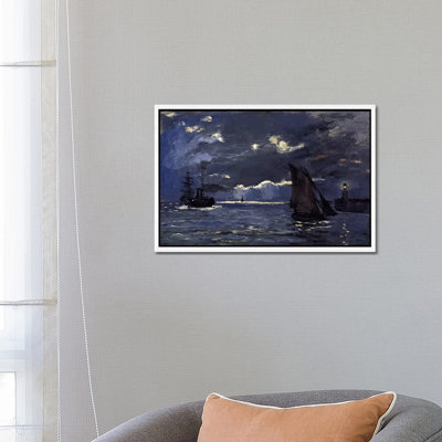 A Seascape, Shipping by Moonlight by Claude Monet - 1 Piece Wall Art on Canvas