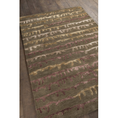 Kinsella Authentic Hand-Tufted Handmade Modern Abstract Tribal Glyph Wool Area Rug