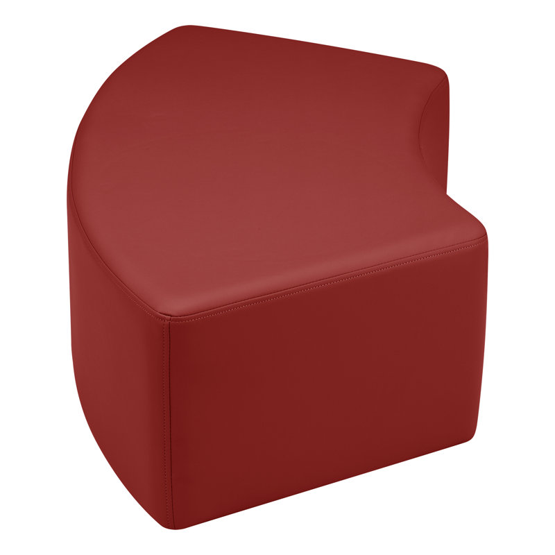 Shapes Series II Modular Collaborative Soft Seating S-Curve Stool with Foam Padded Seat, H 14 po x l 39,25 po x P 20,5 po