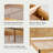 Trapeze Modern Industrial Platform Bed Frame - Light Natural Finish with Smooth Pattern Headboard & Iron Legs-1233178870