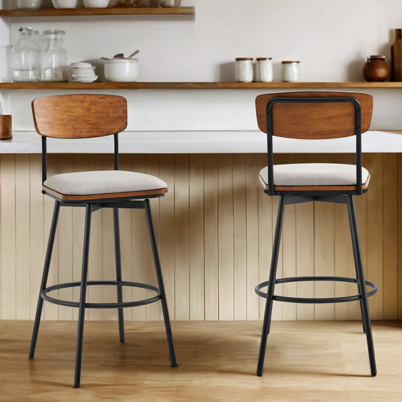 Tabouret de comptoir pivotant 27 po Avriel, Tabouret de comptoir (hauteur de siège de 27 po), Gris clair, 2