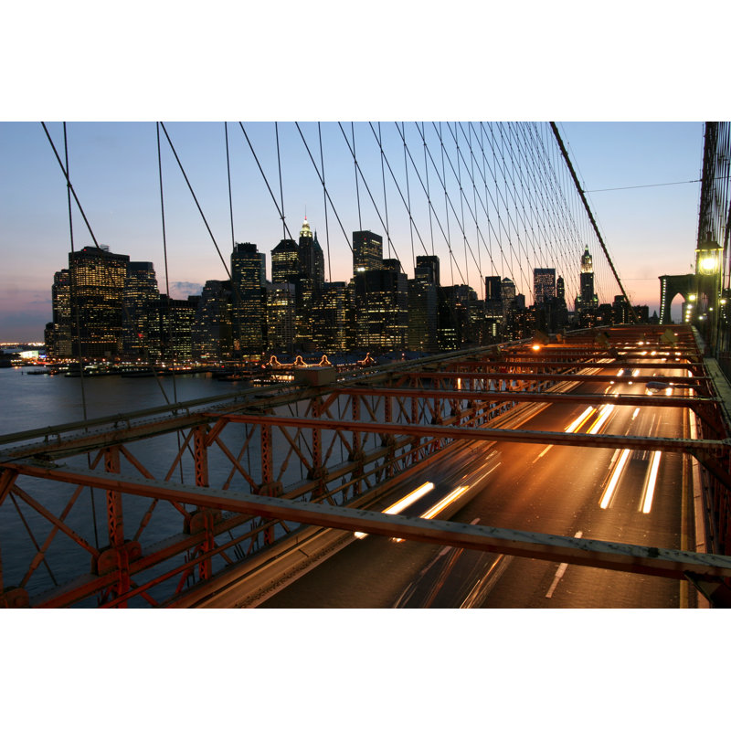 Brooklyn Bridge by Eminavn - Wrapped Canvas Print, 30cm H x 46cm W