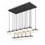Lustre linéaire noir mat 17 lumières Haddon-123223059