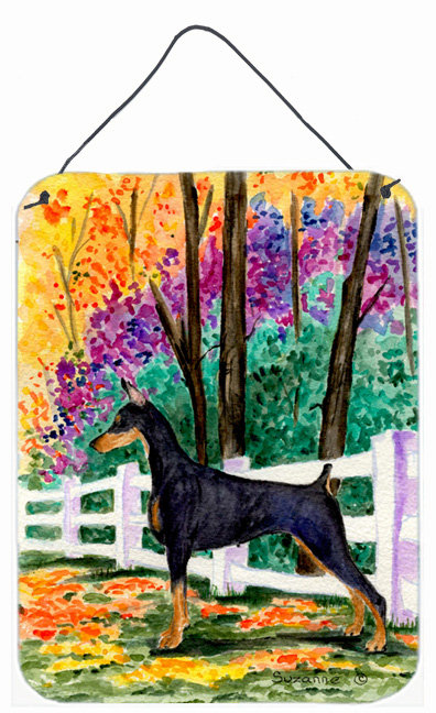 Stampa In Alluminio Caroline's Treasures Con Dobermann Per Interni/esterni - 20x30 Cm - Decorazione Parete Autunnale - 5