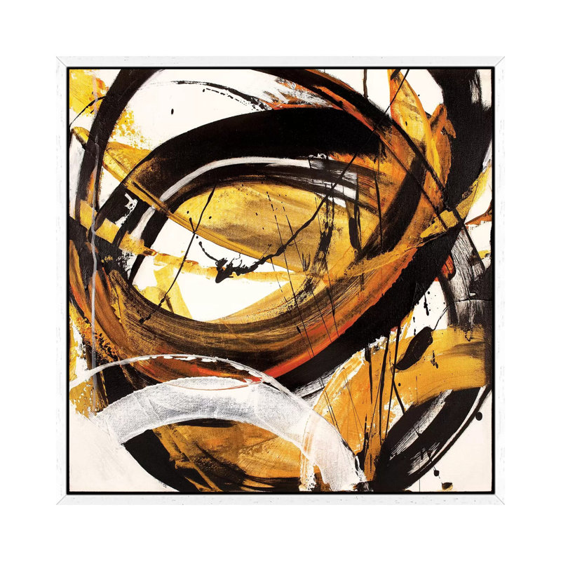 Moon Dance VI by Jude Remedios - Painting on Canvas, 66.04cm H x 66.04cm W x 3.81cm D, White Framed