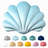 Shell 3D Accent Pillow - Soft Insert Included - Couch Bed Living Room Cushion - Light Blue