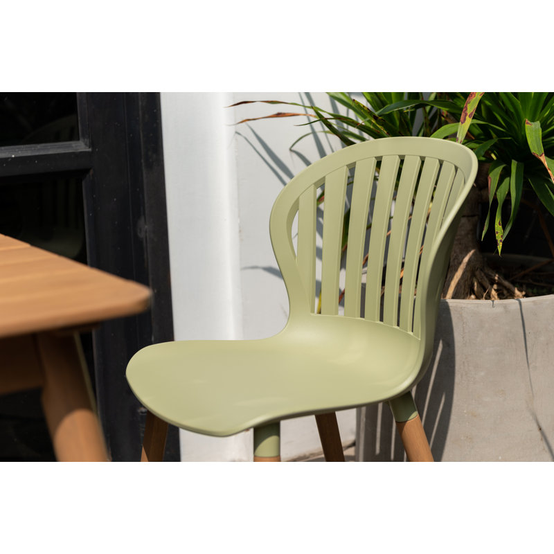 Outdoor Dining Side Chair, Green