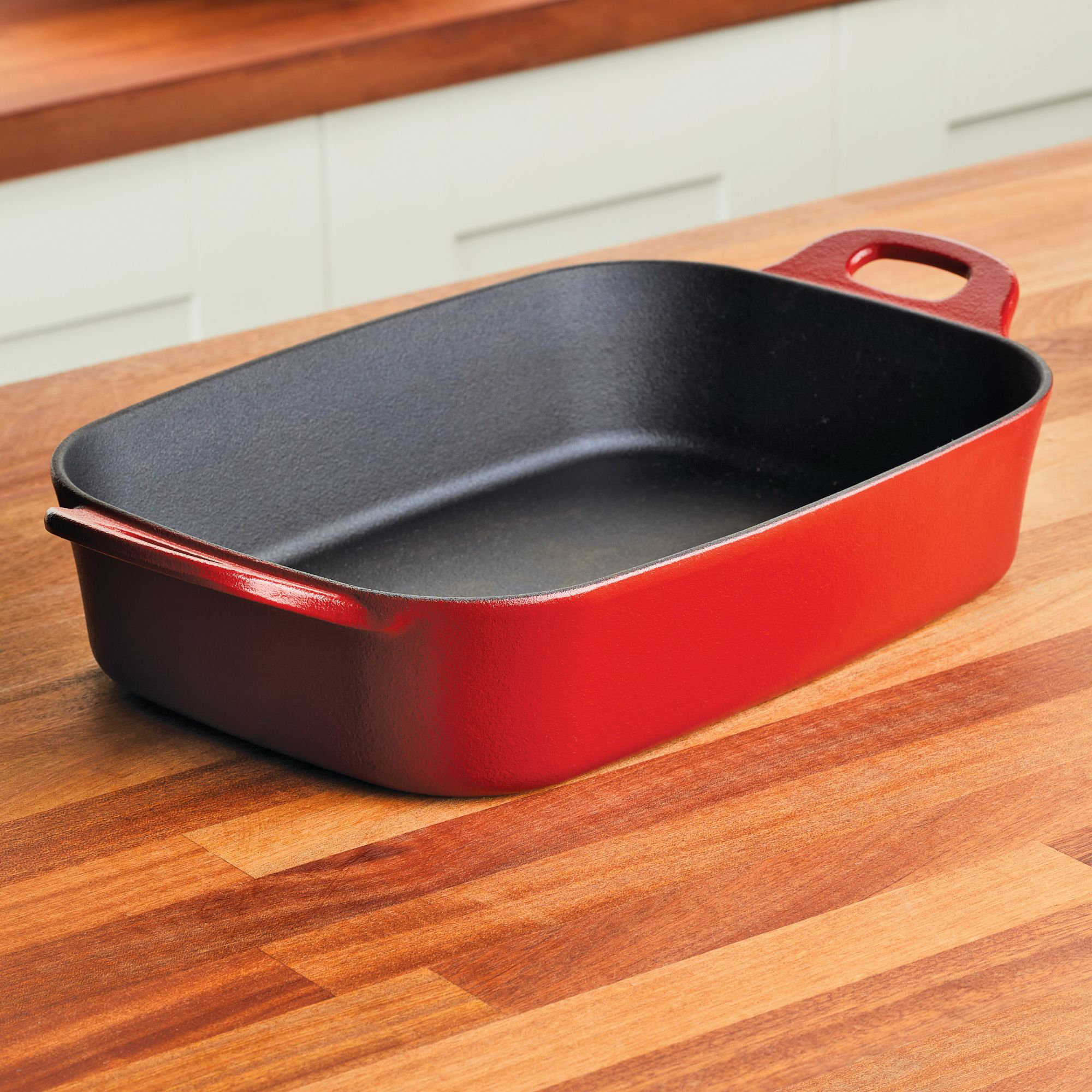 Rachael Ray NITRO Cast Iron Roaster / Roasting Pan, Inductionsuitable, 9 Inch x 13 Inch