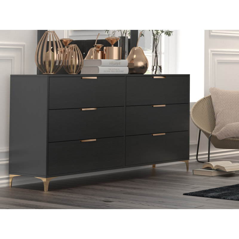 Commode double l 58,5 po Ardiana, Noir