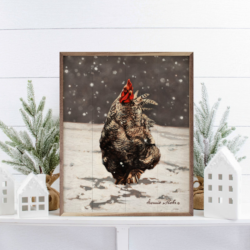 Winter Rooster par Bonnie Mohr, H 20 po x l 16 po