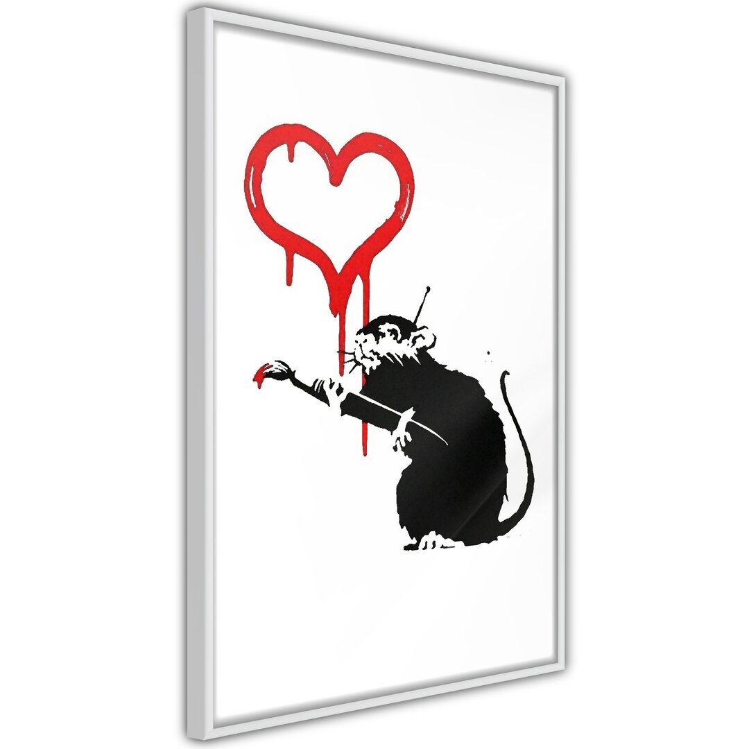 Gerahmter Grafikdruck Banksy: Love Rat